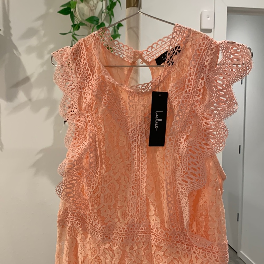 My Sweetheart Blush Pink Lace Mini Dress